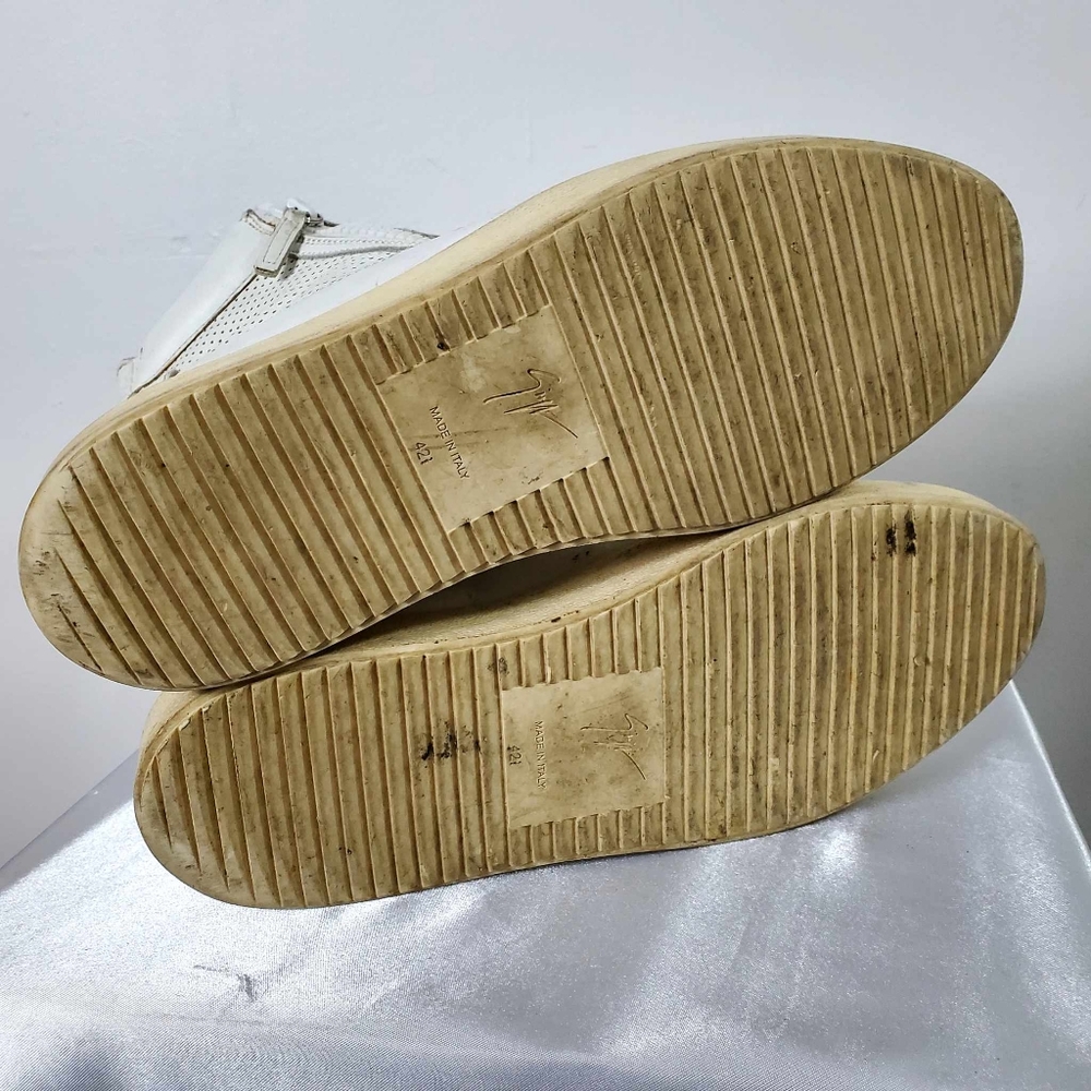 Vintage Giuseppe Zanotti white Croc embossed leather sneakers - Picture 11 of 14
